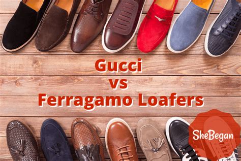 gucci vs ferragamo loafers.